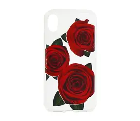 GUESS Flower Desire Zadní Kryt pro Apple iPhone X transparentní