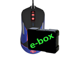 E-Blue Auroza Gaming V2 e-box černá / herní optická myš / 6tlačítek / 1 kolečko / drátová (USB) / 5000DPI