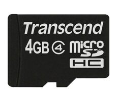Transcend microSDHC  4GB Class 4