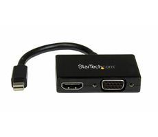 StarTech cestovní A:V adaptér 2v1 Mini DisplayPort M na HDMI F nebo VGA černá 