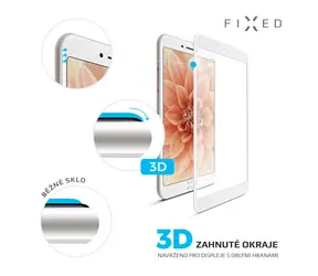 FIXED 3D Full-Cover Ochranné tvrzené sklo pro Apple iPhone 7 & 8 bílá / přes celý displej / 0.33 mm         