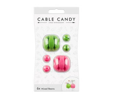 Cable Candy Mixed Beans Kabelový organizér 6 ks zelená a růžová