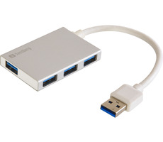 Sandberg USB Pocket HUB 4x USB 3.0 bílá