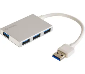 Sandberg USB Pocket HUB 4x USB 3.0 bílá