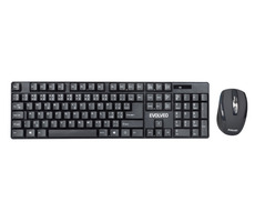 EVOLVEO WK-142 set bezdrátové klávesnice a myši černá / CZ&US znaky / USB / 2.4 GHz