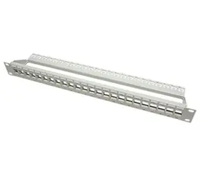 ROLINE Patch panel pro keystone 19" šedá / kat. 5 / 6 / 6a UTP / 24 portů / neosazený 