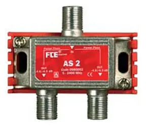 FTE rozbočovač AS 2, rozsah 5-2400 MHz, F-konektor / doprodej