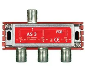 FTE rozbočovač AS 3, rozsah 5-2400 MHz, F-konektor