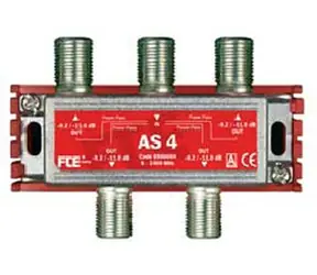 FTE rozbočovač AS 4, rozsah 5-2400 MHz, F-konektor