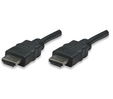 Manhattan kabel pro monitory HDMI-HDMI 5m / černý / stíněný