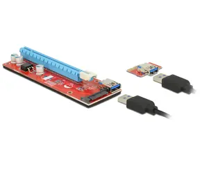 DeLock Riser card PCI Express x1 > x16 s 60 cm USB kabelem