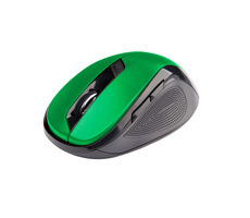 C-TECH WLM-02 černo-zelená / Bezdrátová myš / 1600DPI / 6 tlačítek / USB nano receiver