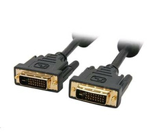 C-TECH propojovací kabel DVI-DVI M-M / DVI-D / dual link / 1.8m