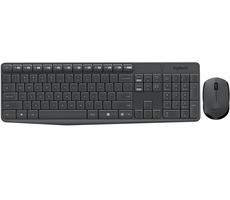 Logitech Wireless Desktop MK235 HUN / Klávesnice / Myš / USB / Šedá / HUN
