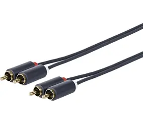VivoLink 2 x RCA - 2 x RCA M-M 20m / vysoce flexibilní / 24AWG / dvojité stínění / zlacené konektory