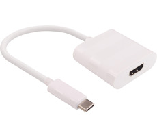 MicroConnect adaptér USB3.1 C (M) - HDMI (F) / 15cm / bílá