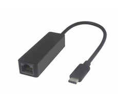 MicroConnect adaptér USB3.1 C (M) - RJ-45 (F) / 5Gbps / 20cm / černá