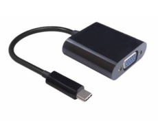 MicroConnect adaptér USB3.1 C (M) - VGA (F) / 20cm / černá