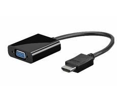 MicroConnect Adaptér HDMI 1.4 - VGA M-F / 1920x1080p@60MHz / audio / 0.3m / černá