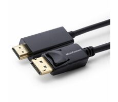 MicroConnect DisplayPort 1.2 - HDMI Kabel M-M  / 2m / 6mm / 30Hz / černá