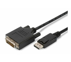 MicroConnect DisplayPort 1.2 - DVI-D Kabel M-M  / 2m / 6mm / Dual-Link / 1920 x 1080 / černá