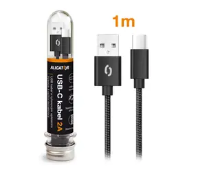 ALIGATOR TUBA 2A nabíjecí kabel USB type C černý