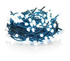 Retlux RXL 219 vánoční řetěz kuličky / 100LED / 10+5m / časovač / Studená bílá
