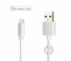 FIXED Dlouhý datový a nabíjecí kabel s konektorem Lightning 2 m bílá / MFI certifikace / 2.4A