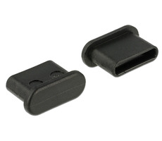 Delock Prachová záslepka pro USB Type-C samice bez uchopení 10 kusů černá