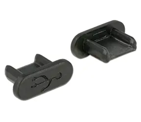 Delock prachová záslepka pro USB 2.0 Micro-B samice bez uchopení černá / 10 ks