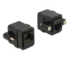 Delock Adapter RJ45 samice > RJ45 samice panel-mount / Cat.6 / UTP 