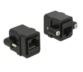 Delock Adapter RJ45 samice > RJ45 samice panel-mount / Cat.6 / UTP 