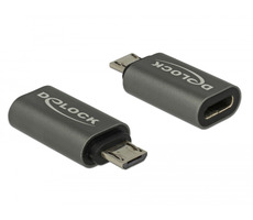 Delock Adaptér USB 2.0 Micro-B samec na USB Type-C 2.0 samice šedá