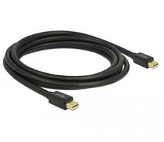 Delock mini Displayport kabel samec > samec 2 m černá