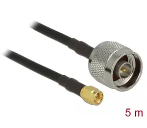 Delock Anténní kabel N samec > SMA samec RG-58 C U 5 m černá