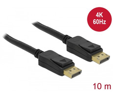 Delock Displayport 1.2 kabel samec > Displayport samec 10 m černá / 4K 60 Hz