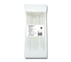 Qoltec kabelová spojka bílá / 7.2x200 / nylon UV / 50ks 