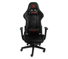 Marvo CH-106 černá / herní křeslo / 129-139cm / ergonomické / sklopné až do úhlu 180° / syntetická kůže