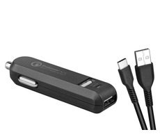 AVACOM CarMAX 2 nabíječka do auta (USB-C) černá / 2x Qualcomm Quick Charge 2.0 / USB-C kabel