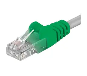 PremiumCord UTP CAT5E 0.5m křížený / Patch kabel / RJ45-RJ45 / šedá