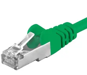 PremiumCord SFTP CAT6A 1m zelená