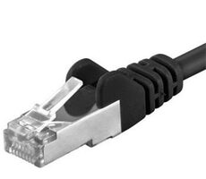 PremiumCord SFTP CAT6A 2m černá / Patch kabel / RJ45-RJ45