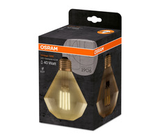 OSRAM LED Filament Vintage 1906 DIAMOND 4.5W 825 E27 / 420lm / 2500K / 15000h / noDIM / A+ / Sklo čiré zlatá / 1ks