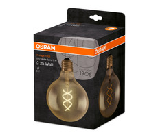 OSRAM LED Filament-twist Vintage 1906 Globe 125 5W E27 / 250lm / 2000K / 15000h / noDIM / A / Sklo čiré zlatá / 1ks