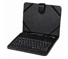 Hama pouzdro s integrovanou klávesnicí pro tablet 8" černá / věstavěná klávesnice / OTG / věstavěný stojánek / USB