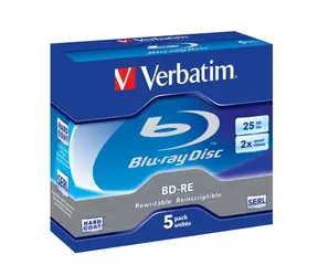VERBATIM BD-RE 25 GB 2x / 5 kusů / jewel case