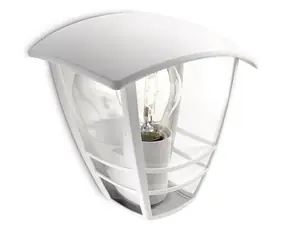 Philips Creek 60W nástěnné bílá / venkovní nástěnné svítidlo / bez zdroje / E27 / IP44