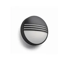 Philips Yarrow LED 6W černá / venkovní svítidlo / 600 lm / 2700K / IP44
