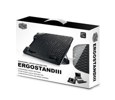 Cooler Master NotePal ErgoStand III / chladicí podstavec / do 17" / 230mm fan / 21dB @ 800 RPM / USB hub / černá