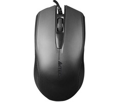 A4tech OP-760 Černá / Optická myš / 1000 DPI / V-Track / 3 tlačítka / Kolečko čtyřsměrné / USB / 1.5 m